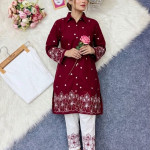 stylish Embroidery Two Piece Co-Ord Set