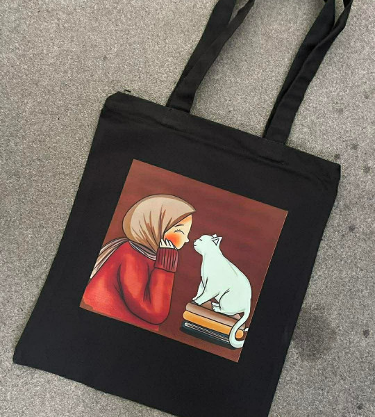 Female + Cat  TOTE BAG (টোট ব্যাগ )