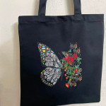 Butterfly+ flower TOTE BAG (টোট ব্যাগ )