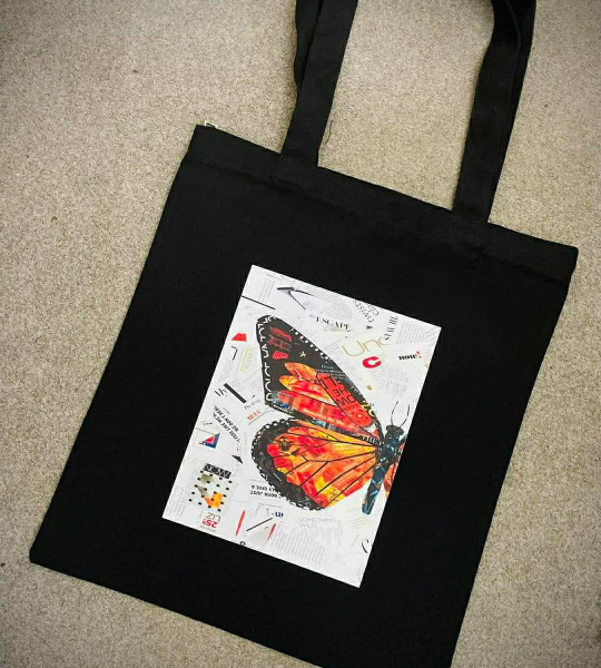 Butterfly+ flower TOTE BAG (টোট ব্যাগ )
