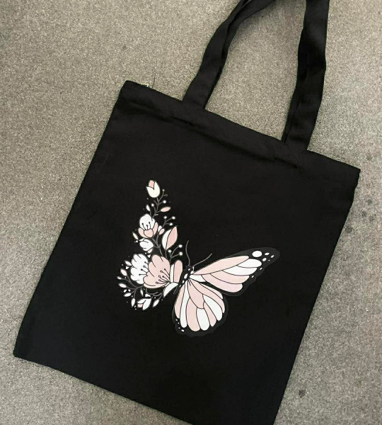Butterfly+ flower TOTE BAG (টোট ব্যাগ )
